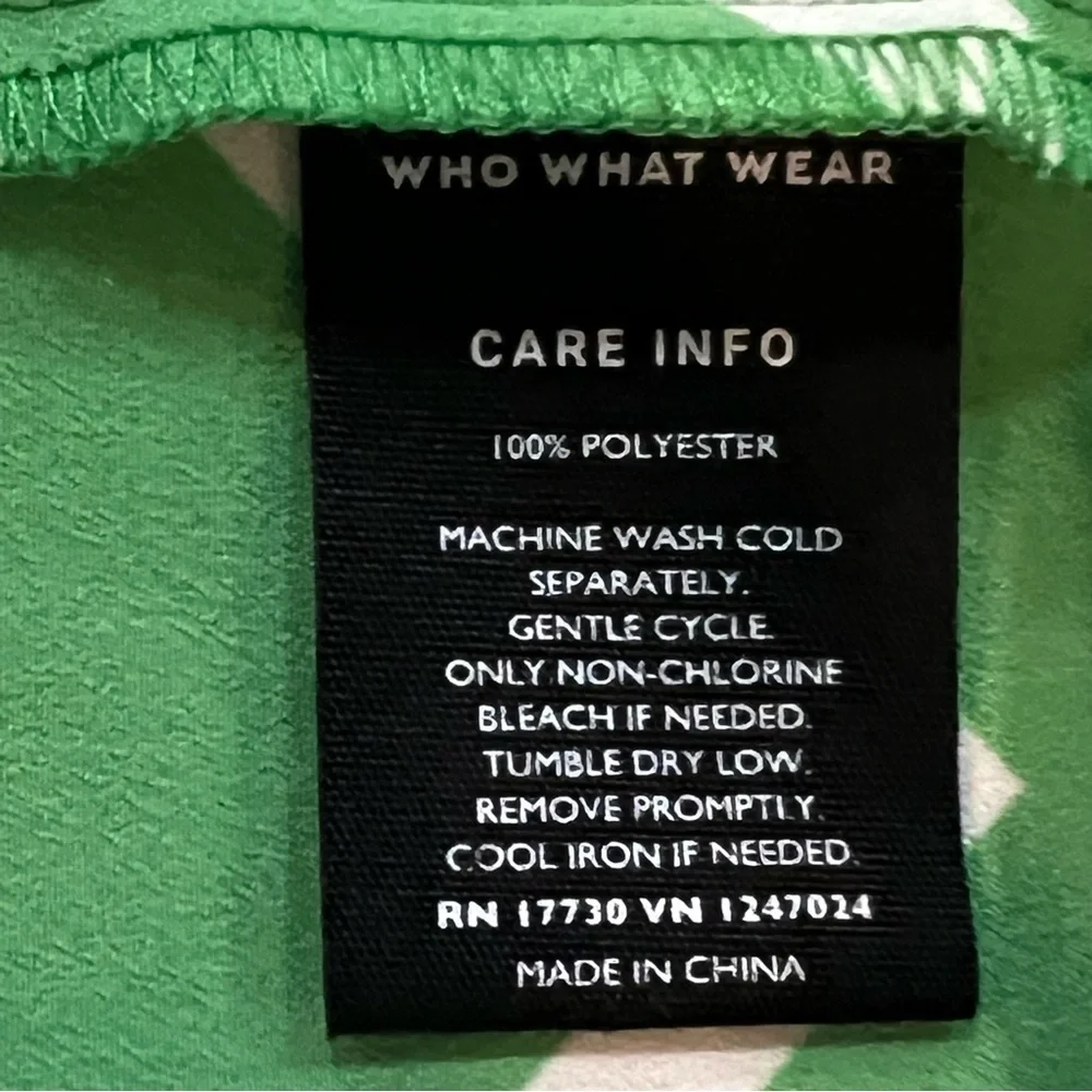 Who What Wear Maxi Wrap Dress Women's Small Kelly Green White Summer Long Length - Picture 9 of 16